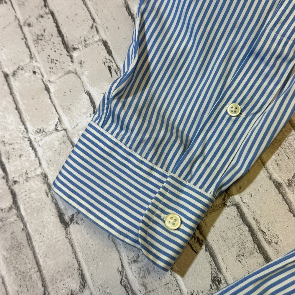 Polo Ralph Lauren mens XL classic fit blue stripe oxford button up casual shirt